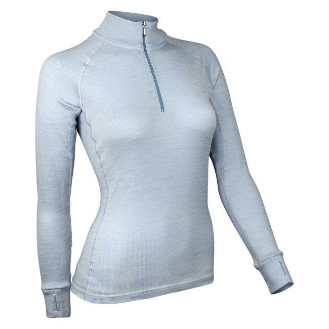 Womens MerinoFusion 190 Long Sleeve Zip Neck Top