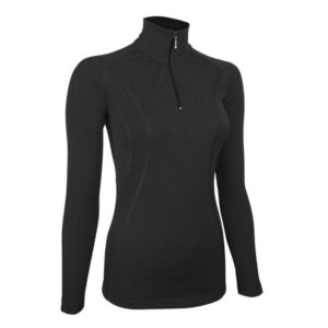 Womens Cool Merino 155 Long Sleeve Zip Neck Top