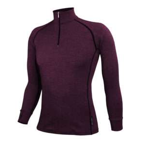 Mens Merino Fusion 190 Long Sleeve Zip Neck Top