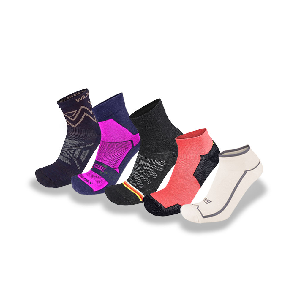 Womens Ultimate 5 Pair Run Sock Collection Small