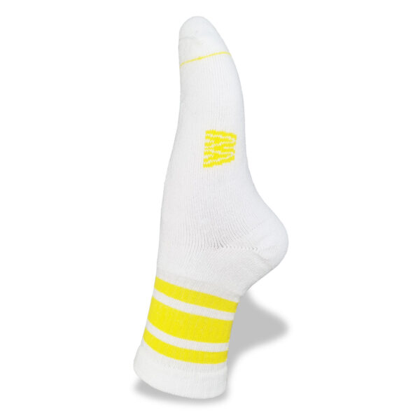 Womens Retro 'Active' Q Cotton Socks Yellow Stripe