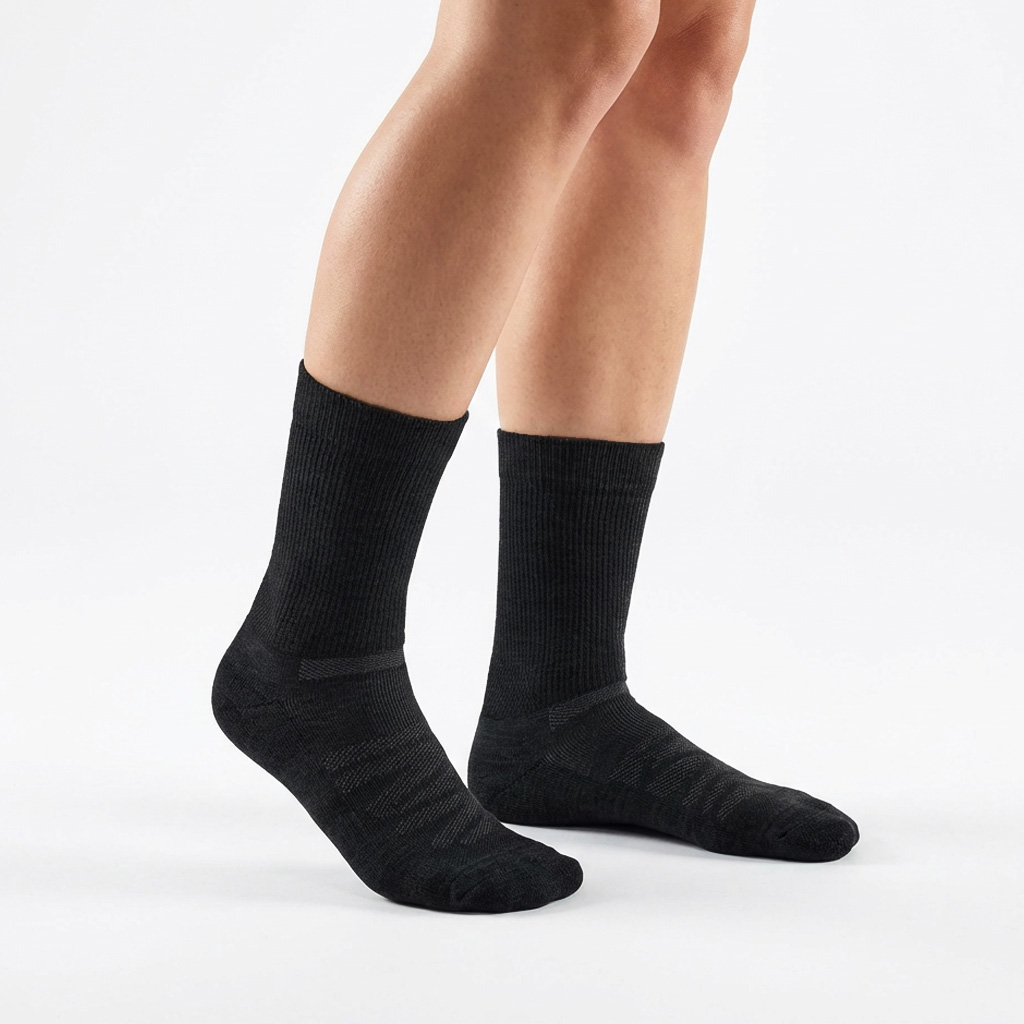 Womens Cape to Cape Relaxed Top Hiker Sock in Black