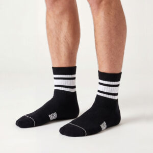 Mens Merino Half Beast Socks in Black n White