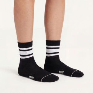 Womens Merino Half Beast Socks in Black n White