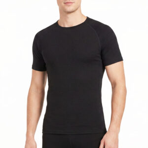 Mens Light Merino Short Sleeve Crew Neck Top