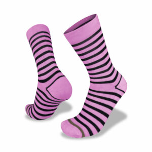 Cape To Cape Stripe Merino Light Hiker Socks - Small, Pink Stripe