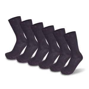 Black Urban Merino Lightweight Sock 6 Pair Pack - Medium
