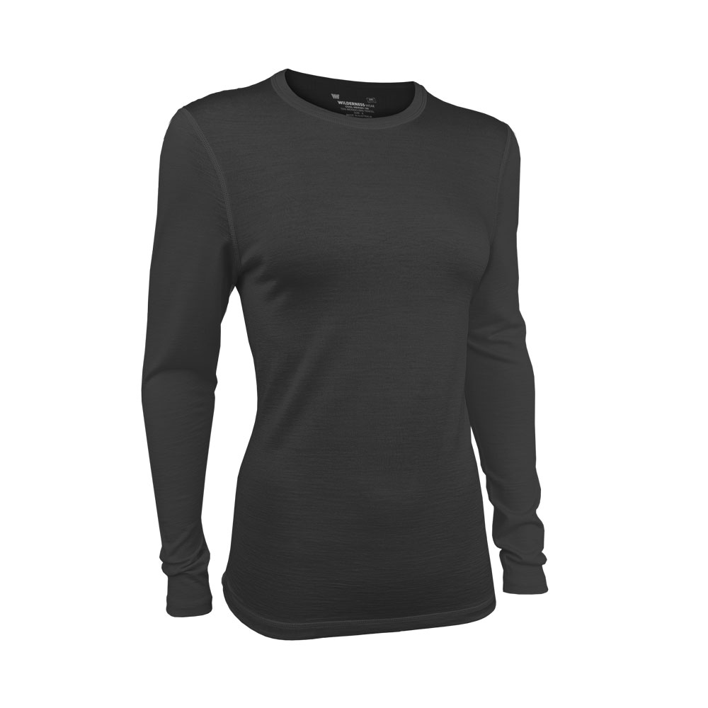 Cool Merino Long Sleeve Hike Tee in Black